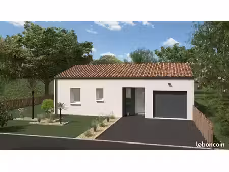 maison 3 chambres sur un terrain de 386 m² à saint-vincent-sur-jard