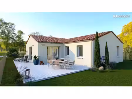 projet de construction d'une maison 87.12 m² avec terrain à saint-vincent-sur-jard (85)