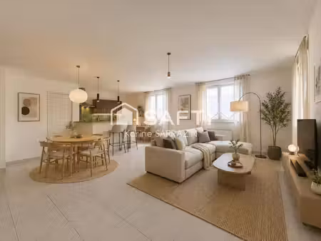 t3 lumineux de 72m² en centre ville d'avranches