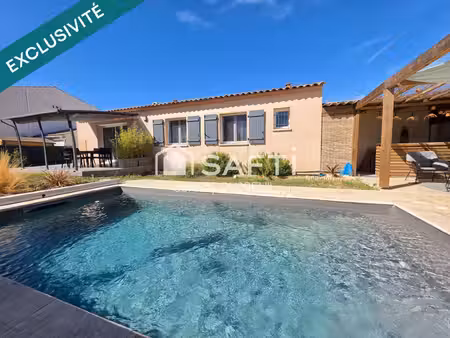 pignans - maison de plain-pied t4 de 94m2  pièce de vie de 42m2  piscine  garage  terrasse