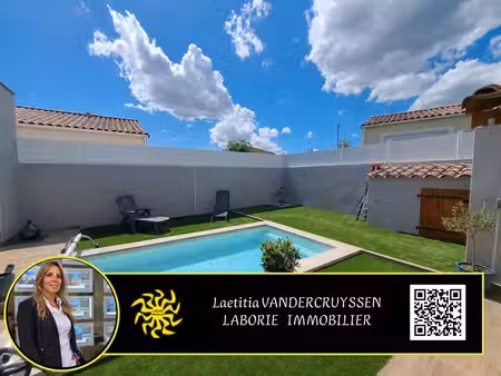 a vendre villa t4 de plain-pied 107 m2 avec piscine et garage