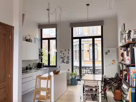 maison bruxelloise lumineuse 3 ch + bureau  quartier albert