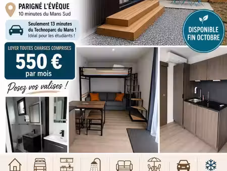 studio meublé libre fin octobre