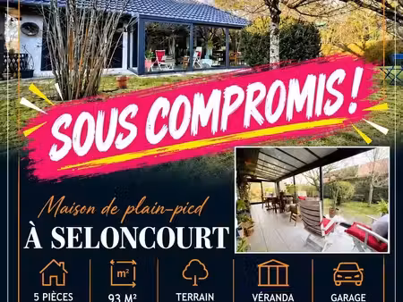 vente maison 5 pièces 93 m2 à seloncourt