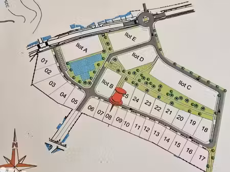 vente terrain à batir 374 m² à rinxent (62720)  68 000 €