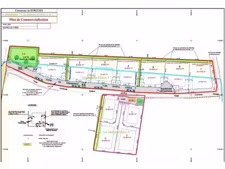 vente terrain 900 m² à sorgues (84700)  175 000 €