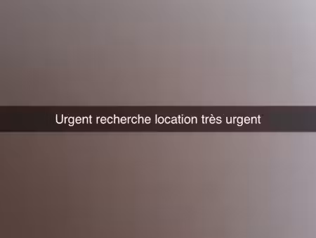 recherche location urgent