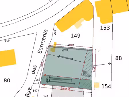 vente terrain à bâtir 489 m²