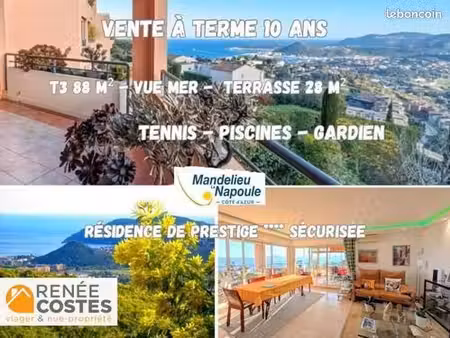 appartement en viager 3 pièces 88 m²