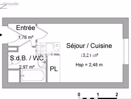 appartement meublé 18.4m² à louer 419.7 - fontaine 38600