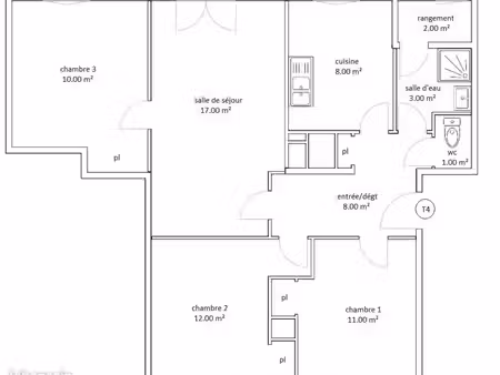 appartement 4 pièces 66 m²