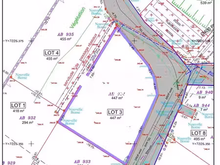 terrain 447 m² vittel