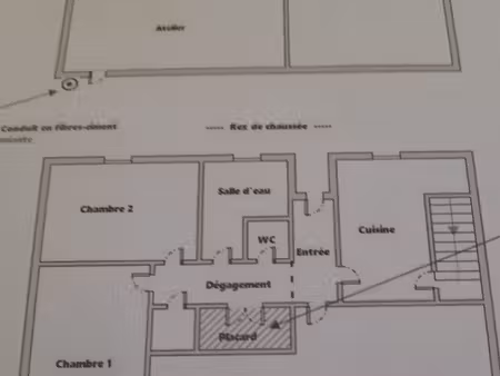 a vendre maison + jardin avec garage