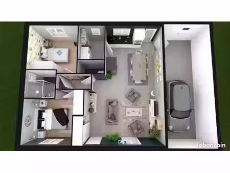 maison 2 pièces 65 m²