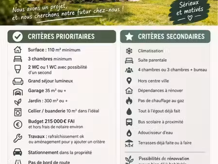 recherche maison à vendre