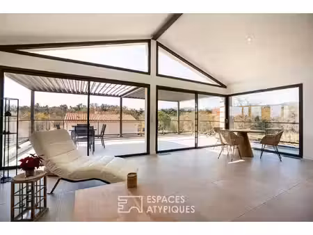 villa contemporaine d'exception aux portes de thuir avec vue sur le canigou