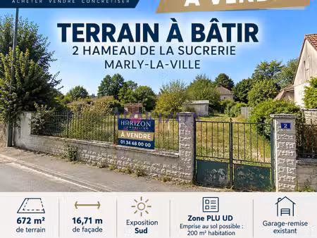 terrain marly la ville 672 m2