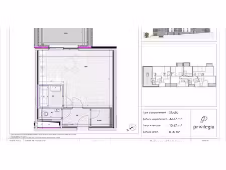 studio à vendre à glain pour € 179.730 avec 1 chambre à coucher