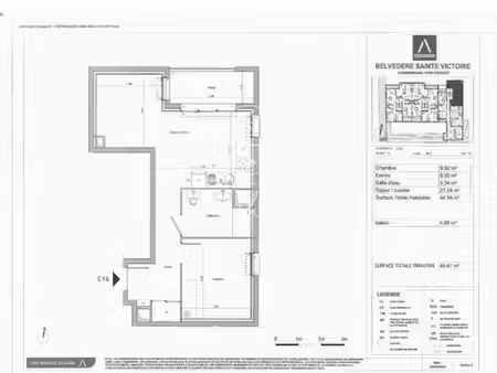 appartement 2 pièces 45 m²