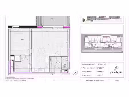 appartement à vendre à glain pour € 218.755 avec 1 chambre à coucher