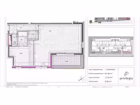appartement à vendre à glain pour € 287.677 avec 1 chambre à coucher