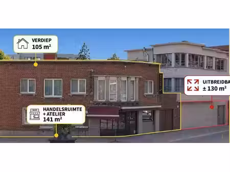 bien commercial à vendre à gullegem pour € 238.000 avec 3 chambres à coucher