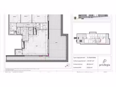 penthouse à vendre à glain pour € 429.013 avec 3 chambres à coucher