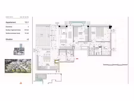 appartement à vendre à wavre pour € 298.076 avec 2 chambres à coucher