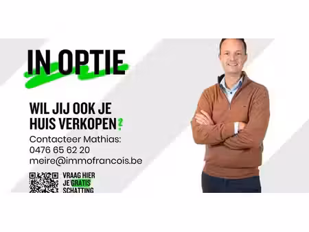 sous option - maison à vendre à lembeek avec 3 chambres à coucher