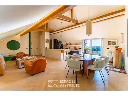 lumineux duplex avec terrasse  dans sa demeure historique réhabilitée