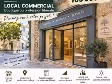 vente bureaux et commerces à carcès (83570) : à vendre / 92m² carcès