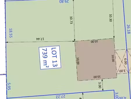 rustig gelegen bouwgrond voor open bebouwing ( 739m²)