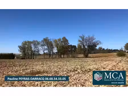 vente terrain 1800 m² à momuy (40700)  26 400 €