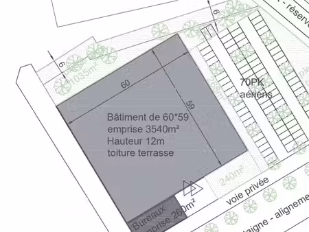 vente local d’activités 3500m²
