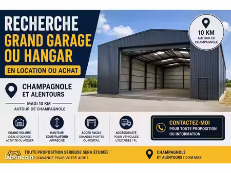 recherche garage ou hangar