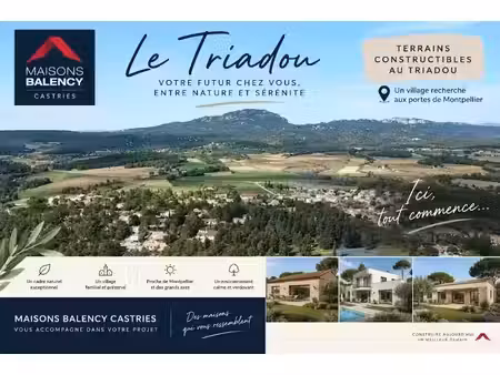 vente terrain 220 m² à le triadou (34270)  139 000 €
