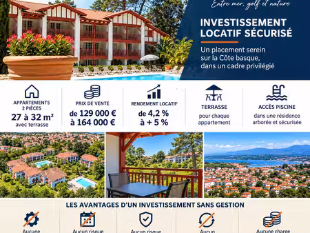 investissement locatif sécurisé côte basque - rendement attr