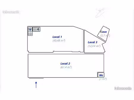 local commercial 127 m²