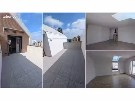 bruges – t4 3 chambres – 84 30 m² – 2 terrasses – 4e et dernier étage