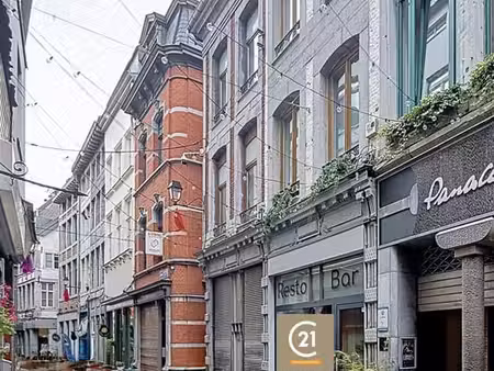 liège centre – commerce 80 m² + appartement 1 chambre et ter