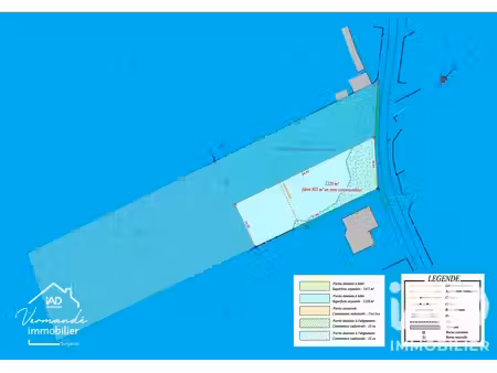 vente terrain à bâtir 1 220 m²