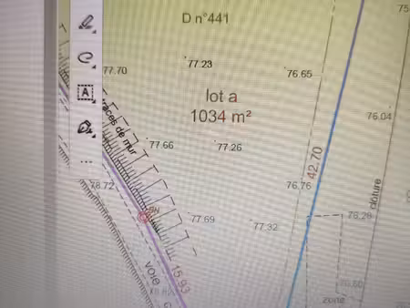 vente terrain à bâtir 1 034 m²