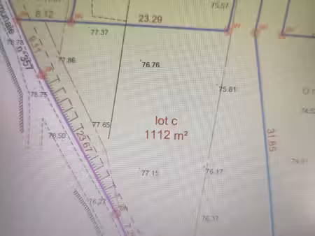 vente terrain à bâtir 1 112 m²