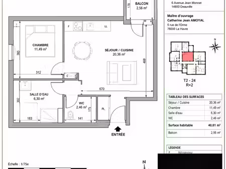 appartement 2 pièces 41 m²