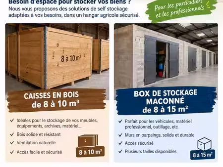 location box de stockage ? place de parking garde meuble déménagement
