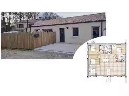 bouaye-maison 105 m² - 3 chambres - jardin & cour