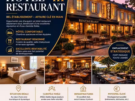 vente fond de commerce hôtel restaurant