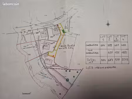 3 terrains constructibles (a vendre séparément)