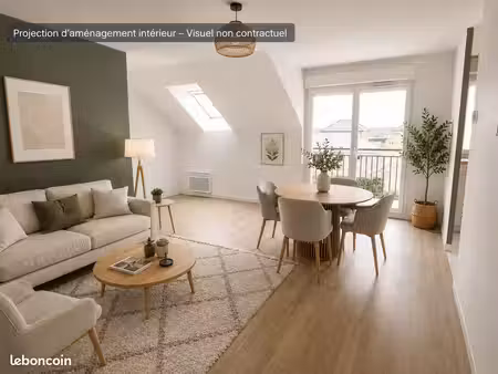 appartement 50 m² balcon et parking