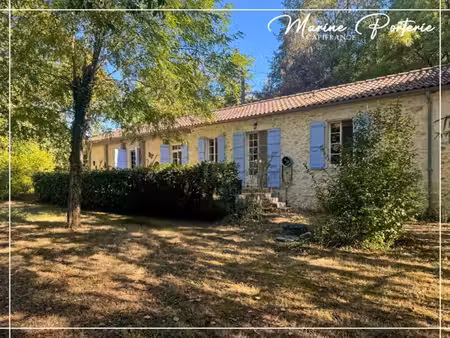 maison en pierre de plain-pied  au bord de la baïse